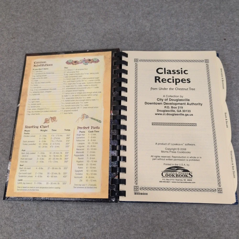 Classic Recipes Under the Chestnut Tree Douglasville Georgia Cookbook 2008 VG+ - Picture 2 of 5